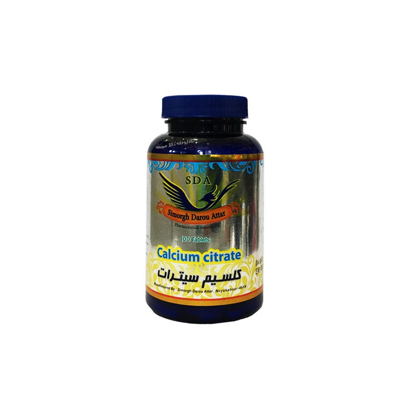 قرص کلسیم سیترات سیمرغ عطار دارو 100 عددی قرص کلسیم سیترات سیمرغ عطار دارو 100 عددی