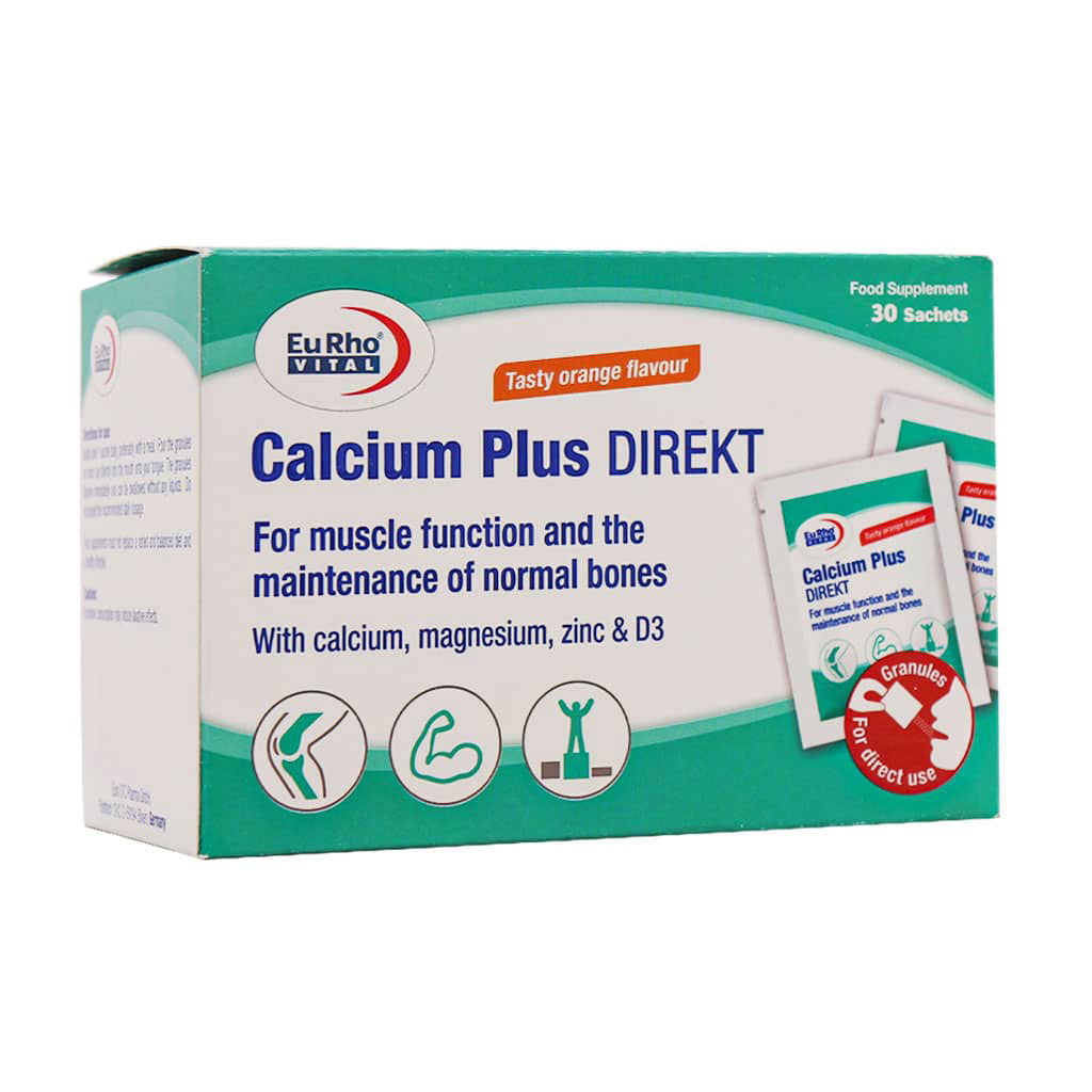 Eurhovital-Calcium-Plus-Direkt-1 ساشه کلسیم پلاس دایرکت یوروویتال 30 عدد